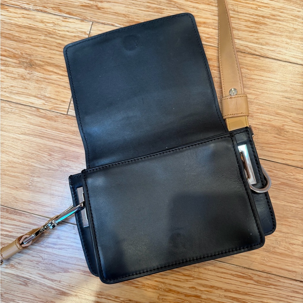 & Other Stories black crossbody bag with tan strap